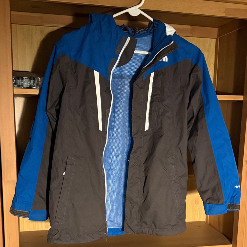 The North Face Boys Triclimate Blue and Gray Ski Snow Jacket Large 14/16